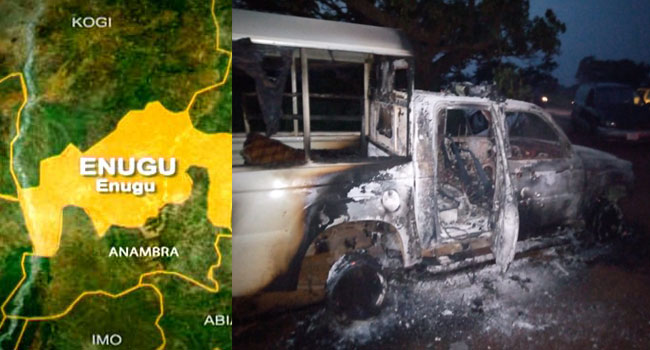 Gunmen assassinate Policeman, burn patrol van in Enugu