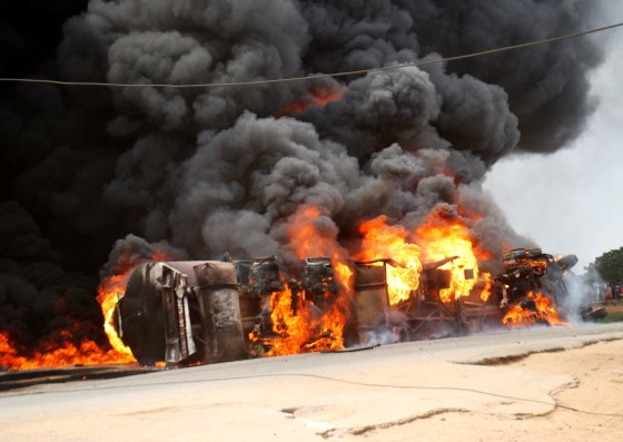 Two Die, Five Trucks Burnt As Explosion Rocks Abia