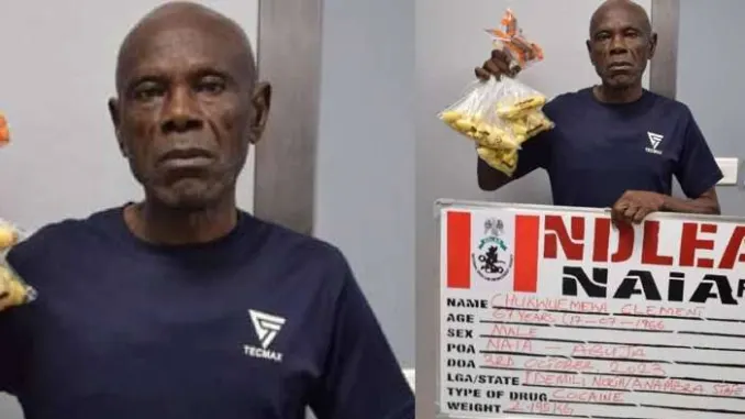 NDLEA arrests 67-year-old trafficker who is raising funds to marry his new bride