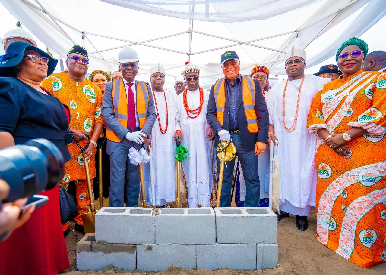 Gov Sanwo Olu Performs Groundbreaking Of 18 Floor lbom Towers ln Lagos.